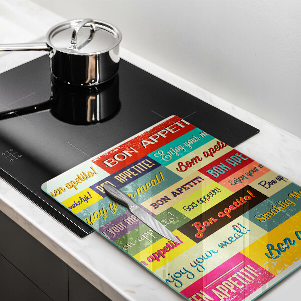 Skärbräda i glas God aptit undertexter språk