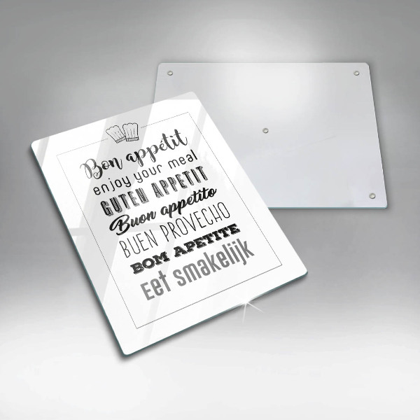 Skärbräda i glas Köksskylt, maxim