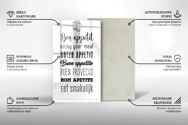 Skärbräda i glas Köksskylt, maxim