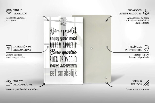 Skärbräda i glas Köksskylt, maxim