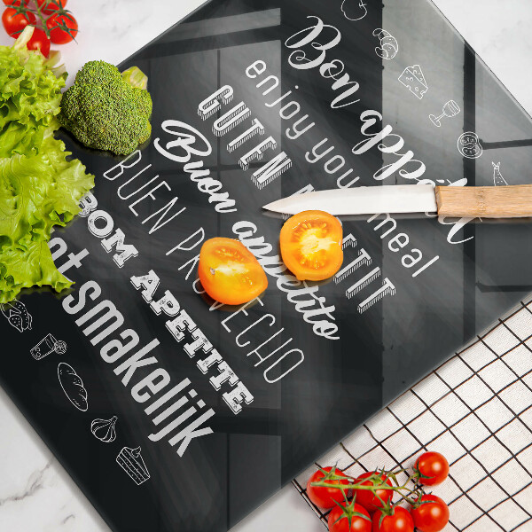 Skärbräda i glas Köksskylt, maxim