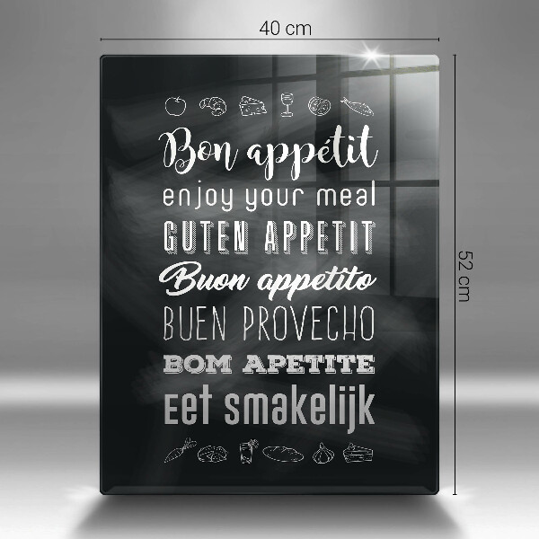 Skärbräda i glas Köksskylt, maxim