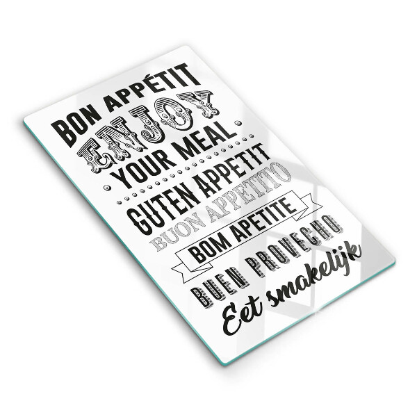 Skärbräda i glas Köksbokstäver, maxim