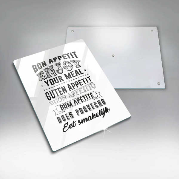 Skärbräda i glas Köksbokstäver, maxim