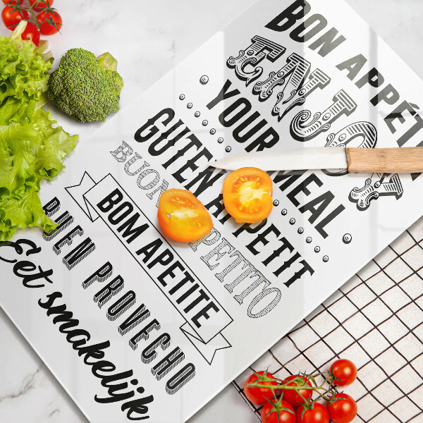 Skärbräda i glas Köksbokstäver, maxim