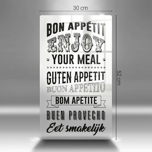 Skärbräda i glas Köksbokstäver, maxim