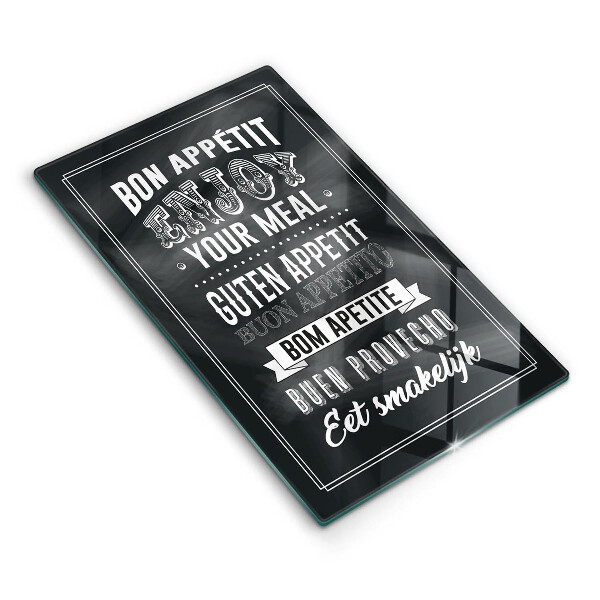 Skärbräda i glas Köksbokstäver, maxim