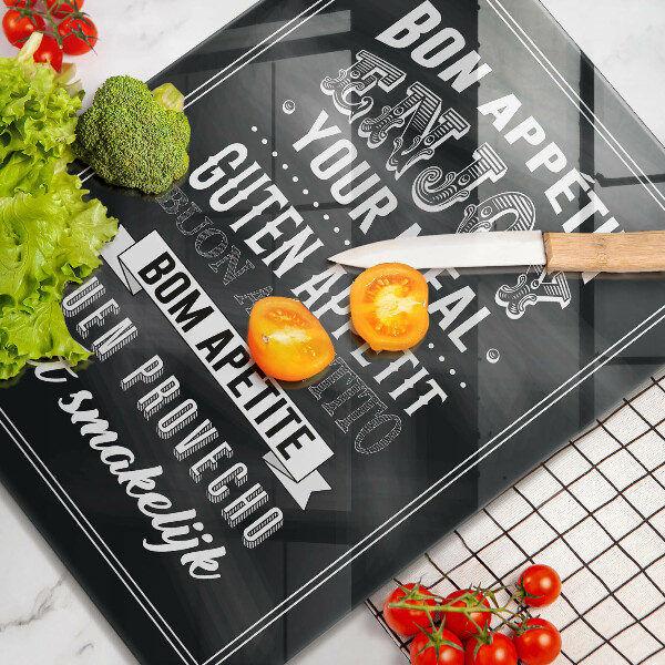 Skärbräda i glas Köksbokstäver, maxim