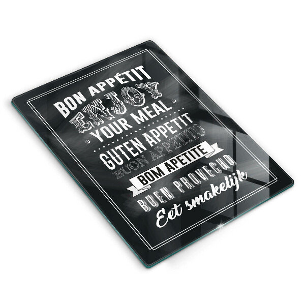 Skärbräda i glas Köksbokstäver, maxim