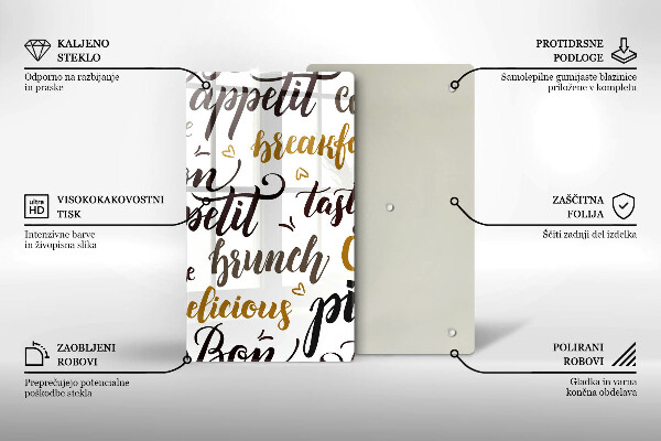 Skärbräda i glas Undertexter God aptit