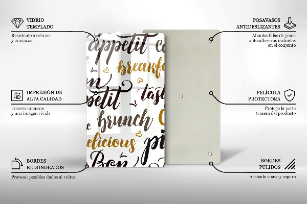 Skärbräda i glas Undertexter God aptit