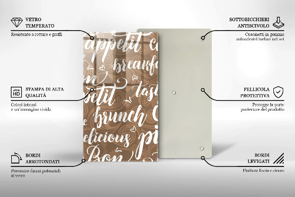 Skärbräda i glas Undertexter God aptit