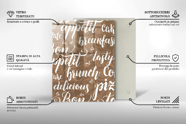 Skärbräda i glas Undertexter God aptit