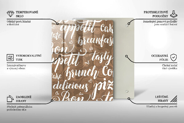 Skärbräda i glas Undertexter God aptit