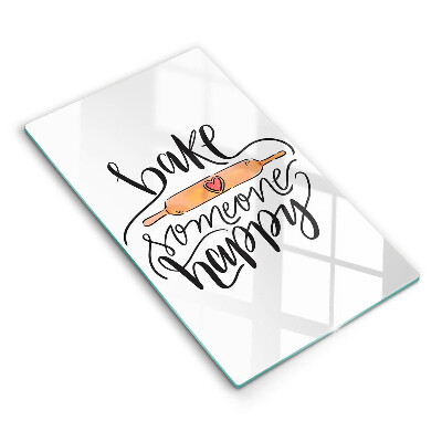 Skärbräda i glas Baka någon glad