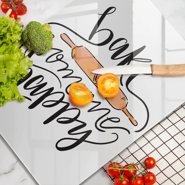 Skärbräda i glas Baka någon glad