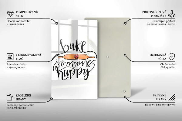 Skärbräda i glas Baka någon glad