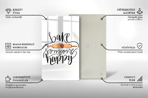 Skärbräda i glas Baka någon glad