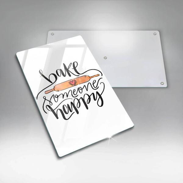 Skärbräda i glas Baka någon glad