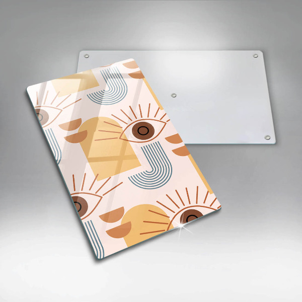Skärbräda i glas Boho mönster ögon