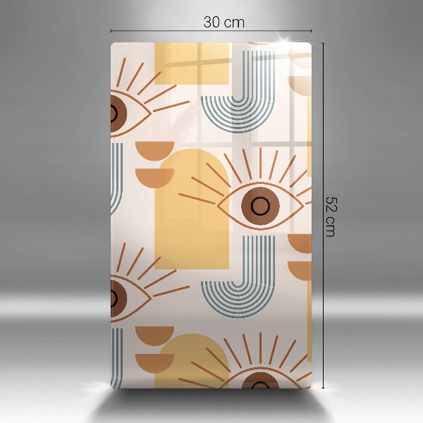 Skärbräda i glas Boho mönster ögon