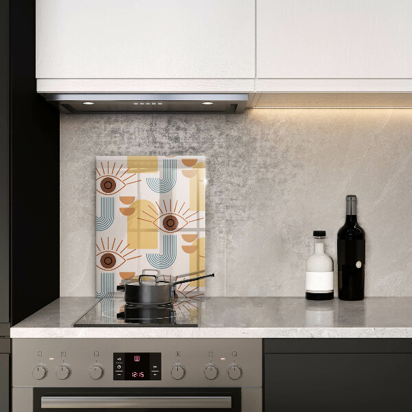 Skärbräda i glas Boho mönster ögon