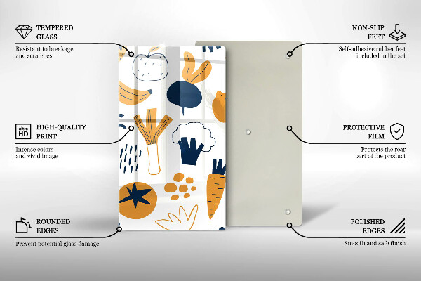 Skärbräda i glas Mat illustration