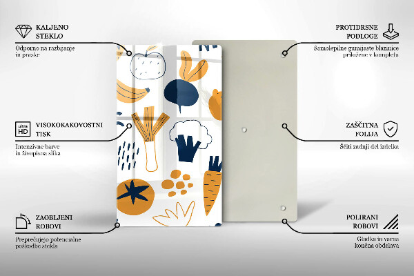 Skärbräda i glas Mat illustration