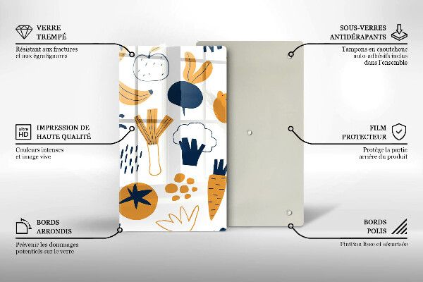 Skärbräda i glas Mat illustration