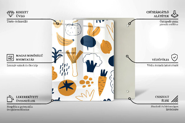 Skärbräda i glas Mat illustration