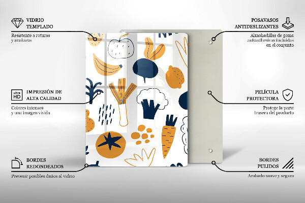Skärbräda i glas Mat illustration