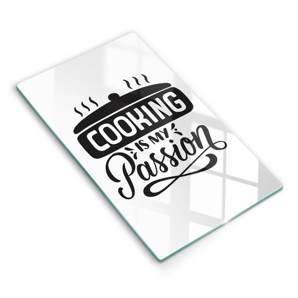 Skärbräda i glas Matlagning är min passion
