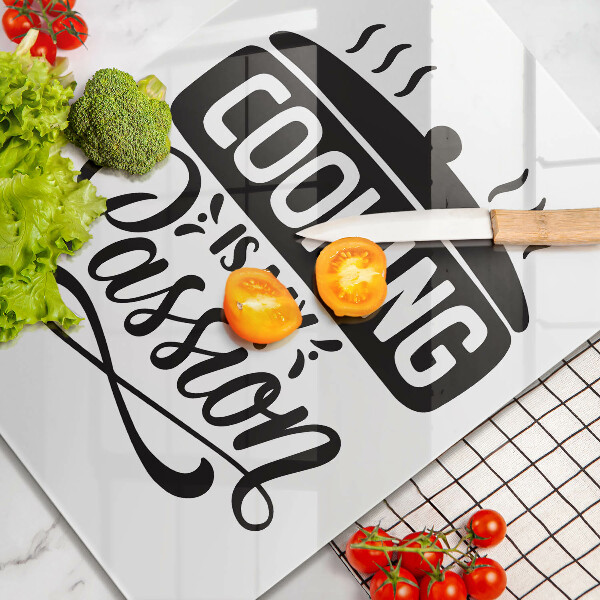 Skärbräda i glas Matlagning är min passion