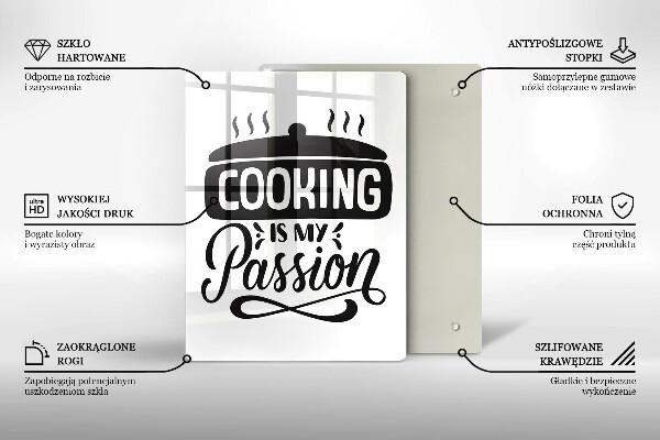 Skärbräda i glas Matlagning är min passion