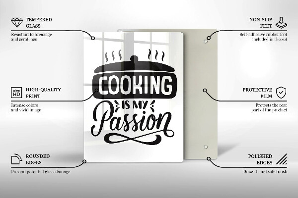 Skärbräda i glas Matlagning är min passion