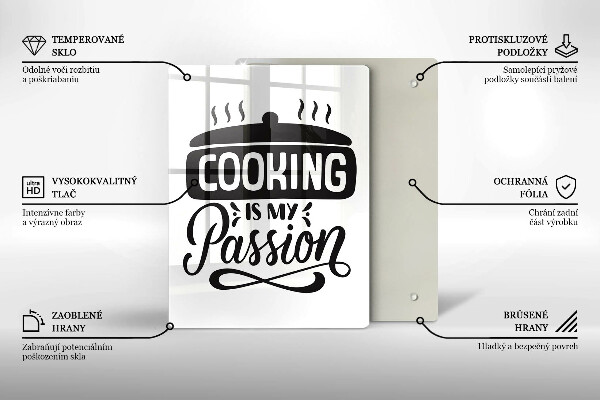 Skärbräda i glas Matlagning är min passion