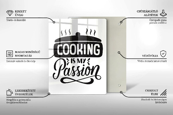 Skärbräda i glas Matlagning är min passion