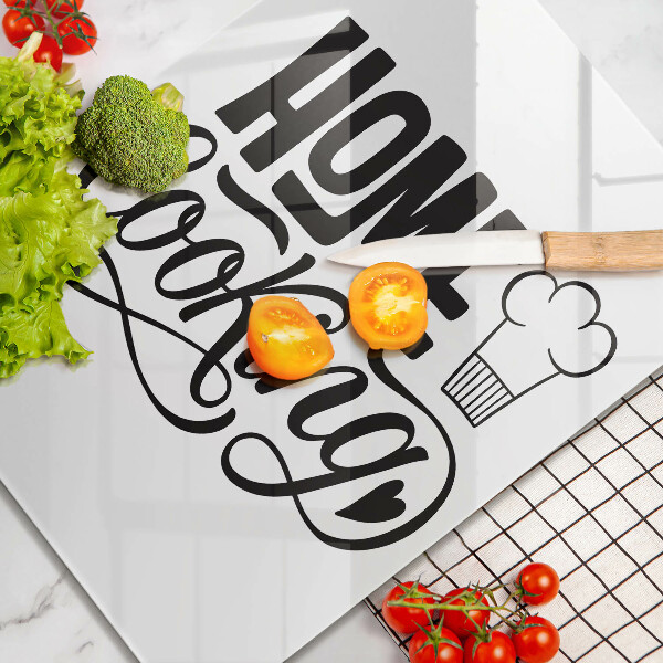 Skärbräda i glas Inskriptionen Husmanskost