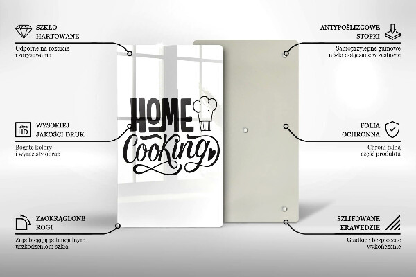 Skärbräda i glas Inskriptionen Husmanskost