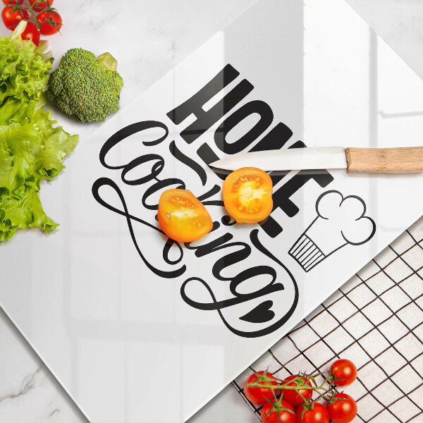 Skärbräda i glas Inskriptionen Husmanskost