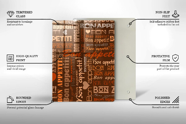 Skärbräda i glas Undertexter God aptit