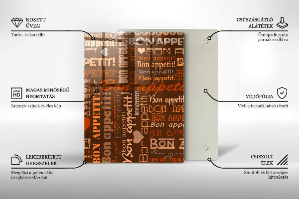 Skärbräda i glas Undertexter God aptit