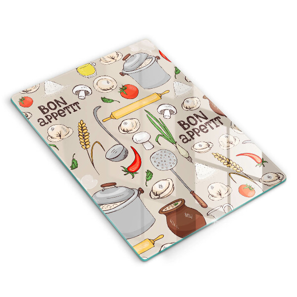 Skärbräda i glas Kök illustration