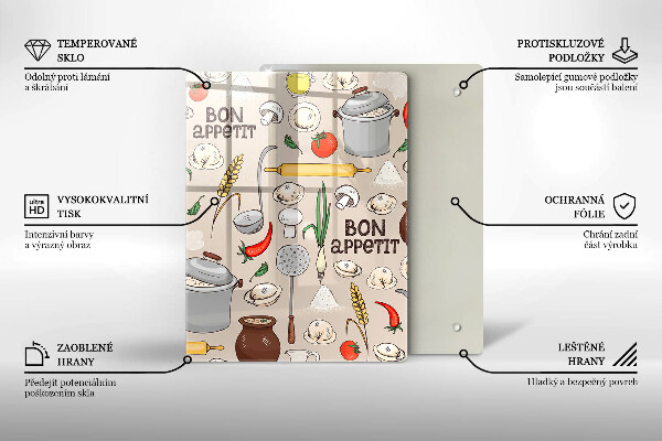 Skärbräda i glas Kök illustration
