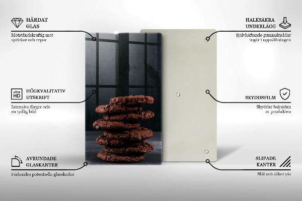 Skärbräda i glas Chokladkakor