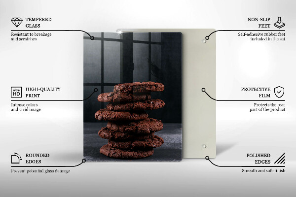 Skärbräda i glas Chokladkakor