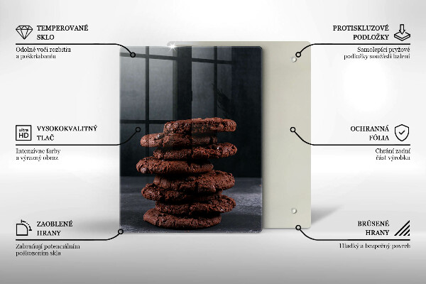 Skärbräda i glas Chokladkakor