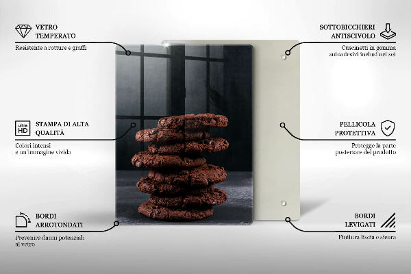 Skärbräda i glas Chokladkakor