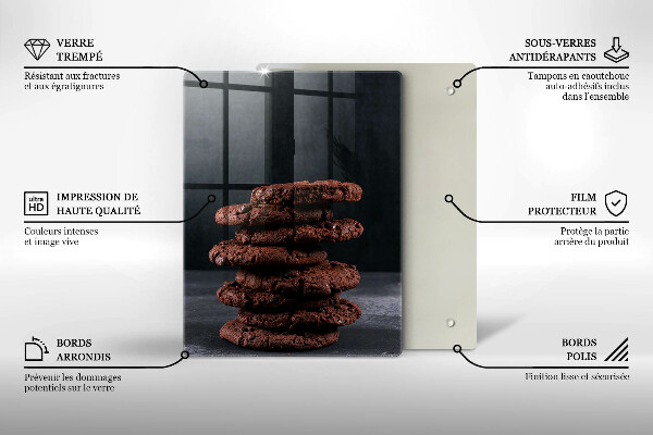 Skärbräda i glas Chokladkakor