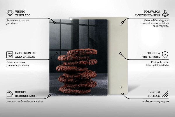 Skärbräda i glas Chokladkakor